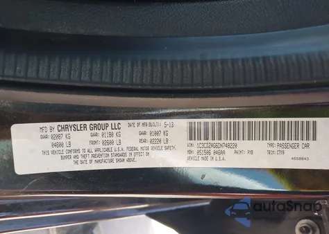 2013 Dodge Avenger Se V6 from USA, damaged, VIN 1C3CDZAG6DN748220